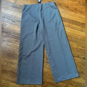 Gingham or Plaid Wide Leg M&S Pants in Size 12